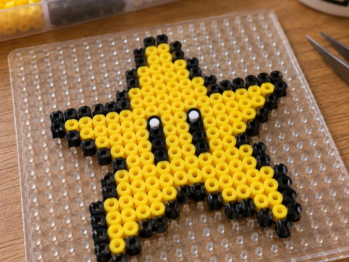 Invincible Pixel Star - Handcrafted Perler bead pattern design preview