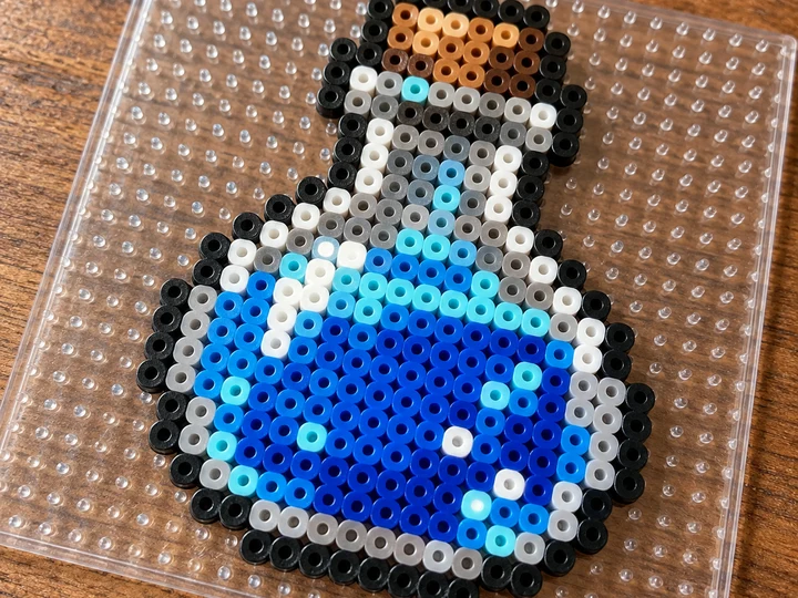 RPG Mana Potion Flask - Handcrafted Perler bead pattern design preview